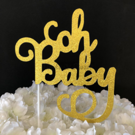 Taart Topper Carton "Oh Baby" (1)