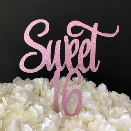 Taart Topper Carton "Sweet 16" (2)