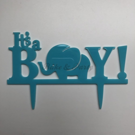 Taart Topper Acryl "It's a Boy" (1)