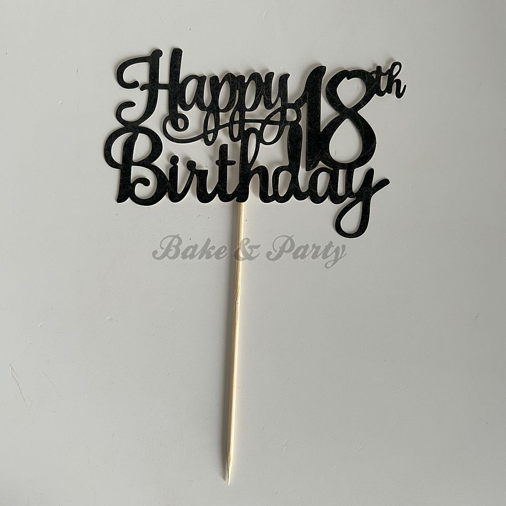 Taart Topper Carton "Happy 18th Birthday" (2)