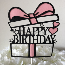 Taart Topper Carton "Happy Birthday" (18)