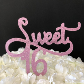 Taart Topper Carton "Sweet 16" (1)