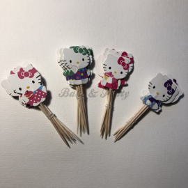 Cupcake Toppers "Hello Kitty" (1) (24 stuks)