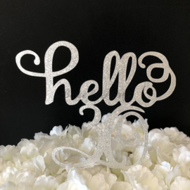 Taart Topper Carton "Hello 30"