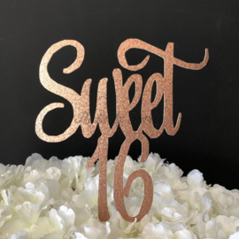 Taart Topper Carton "Sweet 16" (2)
