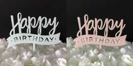 Taart Topper Acryl "Happy Birthday" (4)