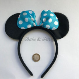 Diadeem "Minnie Mouse" (Blauwe Strik)