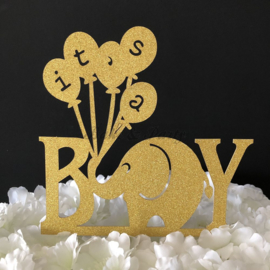 Taart Topper Carton "It's a Boy" (1)