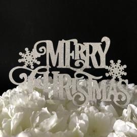 Taart Topper Carton "Merry Christmas" (1)