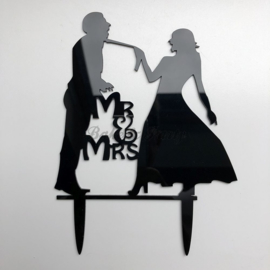 Taart Topper Acryl "Mr & Mrs" (14)