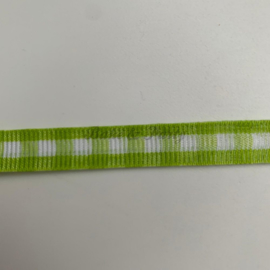 Decoratie Lint "Ruit Groen/Wit"