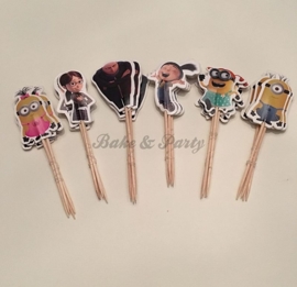 Cupcake Toppers "Minions / Despicable Me" (24 stuks)