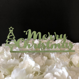 Taart Topper Carton "Merry Christmas" (3)