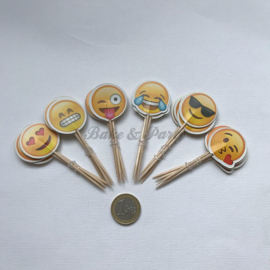 Cupcake Toppers "Emoji" (24 stuks)