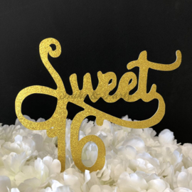 Taart Topper Carton "Sweet 16" (1)