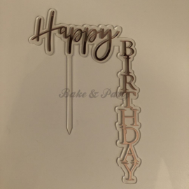 Taart Topper Acryl "Happy Birthday" (9)