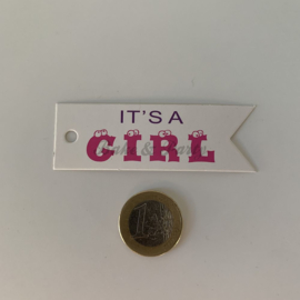 Babyshower Tags "It's a Girl" (25 stuks)