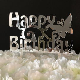 Taart Topper Acryl "Happy Birthday" (12)
