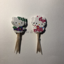 Cupcake Toppers "Hello Kitty" (1) (24 stuks)