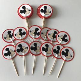 Cupcake Toppers "Mickey Mouse" (24 stuks)