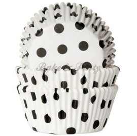 House Of Marie - Polkadot White / Black