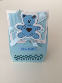 Giftbox "Teddybeer" Blauw