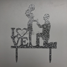 Taart Topper Acryl "Love" (4)