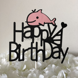 Taart Topper Carton "Happy Birthday" (19)
