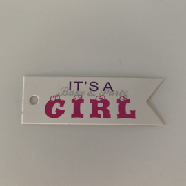 Babyshower Tags "It's a Girl" (25 stuks)