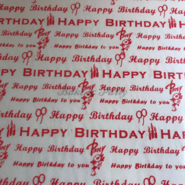 Chocolade Transfer Sheet "Happy Birthday"