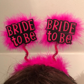 Tiara "Bride To Be" Zwart-Roze
