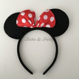 Diadeem "Minnie Mouse" (Rode Strik)