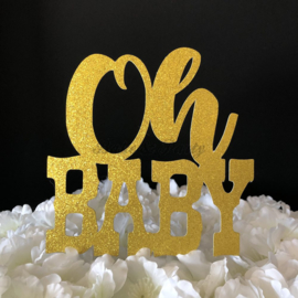 Taart Topper Carton "Oh Baby" (2)