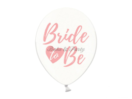 Latex Ballonnen "Bride To Be" Transparant/Roze (10 stuks)