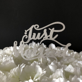 Taart Topper Carton "Just Married"