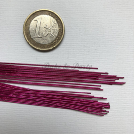 Culpitt - Floral Wire 24 Gauge Metallic Fuchsia (50 stuks)