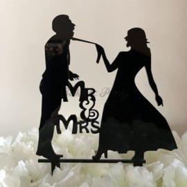 Taart Topper Acryl "Mr & Mrs" (14)