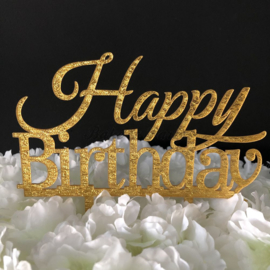 Taart Topper Acryl "Happy Birthday" (1)