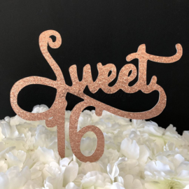 Taart Topper Carton "Sweet 16" (1)