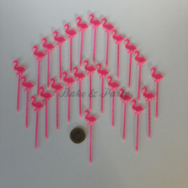 Cupcake Toppers/Cocktail Prikkers "Flamingo" (25 stuks)