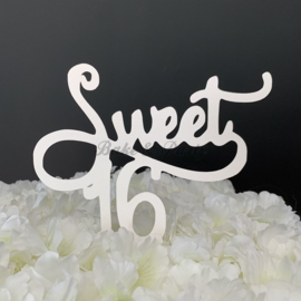 Taart Topper Carton "Sweet 16" (1)