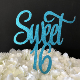 Taart Topper Carton "Sweet 16" (2)