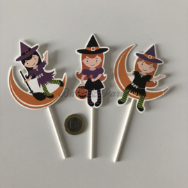 Taarttoppers "Halloween" (2) Carton (3 stuks)