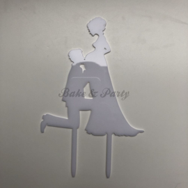 Taart Topper Acryl "Zwanger"