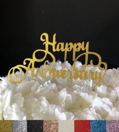 Taart Topper Carton "Happy Anniversary" (1)