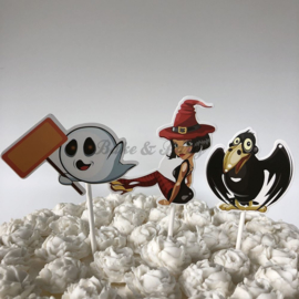 Taarttoppers "Halloween" (4) Carton (3 stuks)