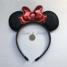 Diadeem "Minnie Mouse" (Zwart/Rood)