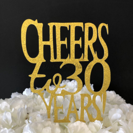 Taart Topper Carton "Cheers to 30 Years"