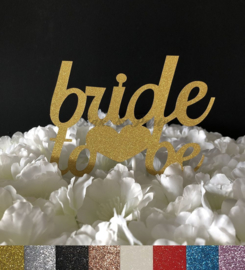 Taart Topper Carton "Bride To Be" (2)