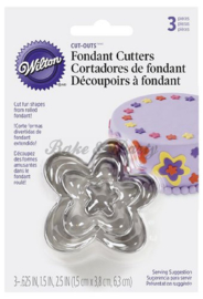 Wilton - Funny Flower Cut Out Set (3 stuks)